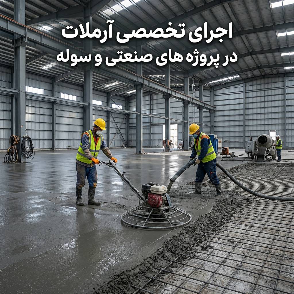 قیمت اجرای آرملات در پروژه‌های صنعتی و سوله